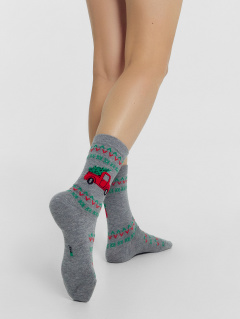 Носки Mark Formelle 394K-2959/24394K-1 серый_меланж_рис.2959 - фото 3