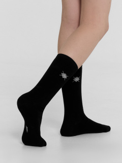 Носки Mark Formelle 430A-1491/B3-233430A-1 черный_сер.меланж_рис.1491 - фото 4