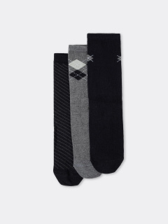 Носки Mark Formelle 430A-1491/B3-233430A-1 черный_т.сер.меланж_рис.1491 - фото 2