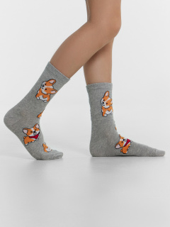 Носки Mark Formelle 444K-2823/B4-24444K-1 серый_меланж_рис.2823 - фото 2