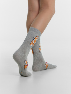 Носки Mark Formelle 444K-2823/B4-24444K-1 серый_меланж_рис.2823 - фото 1