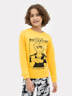 Брюки, джемпер Mark Formelle 563314/22/20285ПП-2 желтый_комиксы_2_сл_на_пол - фото 1