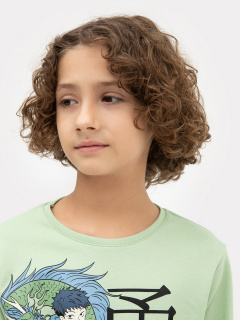 Брюки, джемпер Mark Formelle 563314/22/20285ПП-2 пыльно_зеленый_драконы_на_голубом_3_сл_на_пол - фото 2