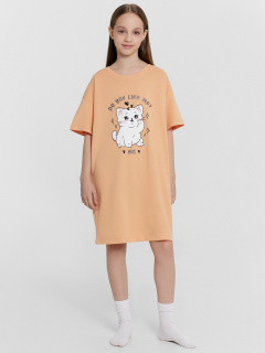 Сорочка Mark Formelle 577717/24-33124ПП-0 персик_печать_Печать - фото 3