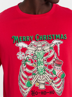 Брюки, футболка Mark Formelle 591043/24-4223ПП-5 красный_пряники_скелеты_на_черном_3_сл_на_пол - фото 2