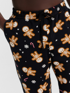 Брюки, футболка Mark Formelle 591043/24-4223ПП-5 красный_пряники_скелеты_на_черном_3_сл_на_пол - фото 3