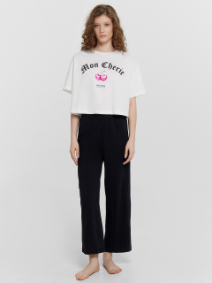 Брюки, футболка Mark Formelle 592444/24-28217ПП-0 черный_белый_печать_Печать - фото 1