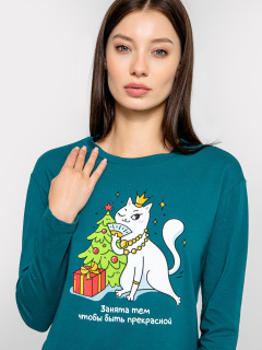 Брюки, джемпер Mark Formelle 592510/24-ОБР26699ПП-0 темно_зеленый_зеленая_клетка_014А_Стирка - фото 2