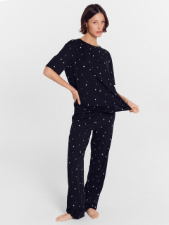 Брюки, футболка Mark Formelle 592559/24-28452ПП-6 звездная_россыпь_на_черном - фото 1