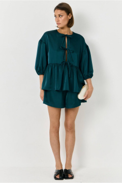 Блуза, шорты ATTIKA A3371 изумруд - фото 4