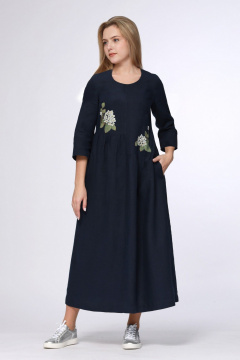 Платье Полинушка 437/2 темно-синий  - фото 1