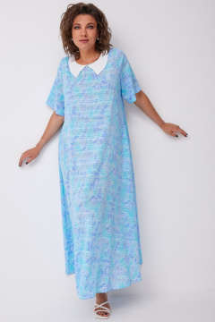 Платье BegiModa 1045 голубой_фиолет - фото 3