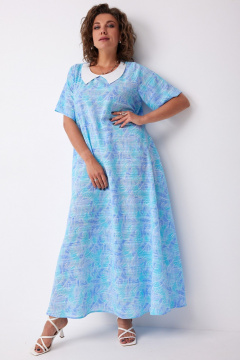 Платье BegiModa 1045 голубой_фиолет - фото 1