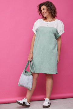 Платье BegiModa 1047 шалфей - фото 4