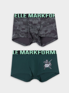 Трусы Mark Formelle 411215-2/24-4342П-5 т.зеленый_разводы_на_обсидиане_3_сл_1тр_на_ЛВ_дет - фото 3