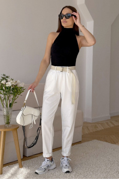 Брюки PRATA wear S034 молочный - фото 3