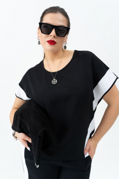 Блуза, брюки Andina 963 черн/белый - фото 5