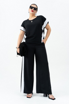 Блуза, брюки Andina 963 черн/белый - фото 1