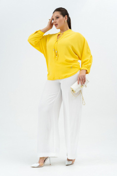 Блуза, брюки Andina 968 желтый/молоко - фото 5