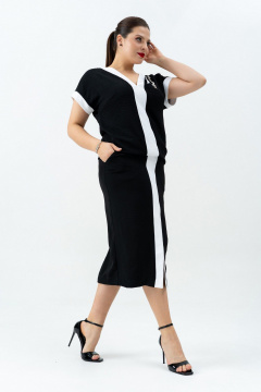 Блуза, юбка Andina 971 черный/белый - фото 5