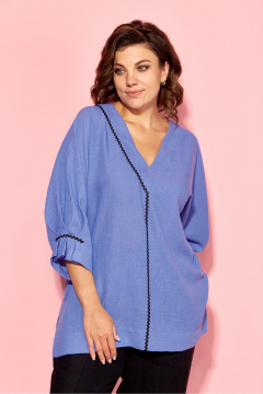 Блуза AVA fashion М-121 синий - фото 3