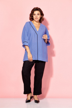 Блуза AVA fashion М-121 синий - фото 1