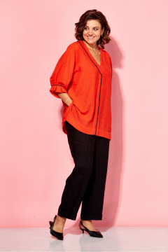 Блуза AVA fashion М-121.01 красно-оранжевый - фото 5