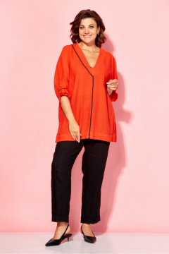 Блуза AVA fashion М-121.01 красно-оранжевый - фото 1