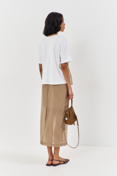 Майка, юбка FLAIM 1169 белый-капучино - фото 3