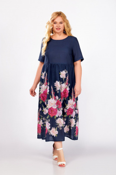 Платье Swallow 849 темно-синий - фото 5