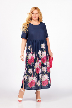 Платье Swallow 849 темно-синий - фото 3