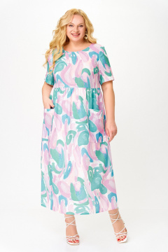 Платье Swallow 849.1 цветные_акварельные_краски - фото 5