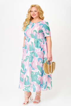 Платье Swallow 849.1 цветные_акварельные_краски - фото 3