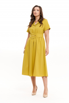 Платье Панда 81080 горчичный - фото 4