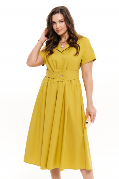 Платье Панда 81080 горчичный - фото 2