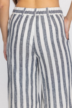 Брюки FASHION CENTRE Л-3968 молочно-черная полоска - фото 4