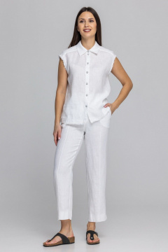 Брюки FASHION CENTRE Л-3971/б белый - фото 2