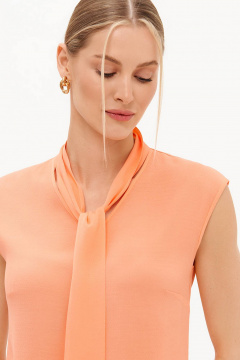 Блуза Nelva 23448 неоновый оранжевый - фото 5