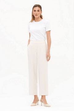 Брюки Nelva 31221 кремовый меланж - фото 1