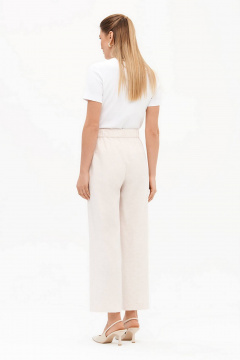 Брюки Nelva 31221 кремовый меланж - фото 4
