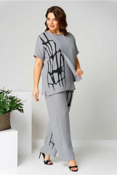 Блуза, брюки Асолия 1484 серый - фото 4