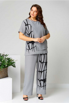 Блуза, брюки Асолия 1484 серый - фото 2