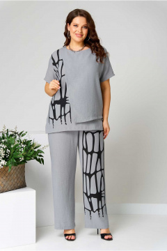 Блуза, брюки Асолия 1484 серый - фото 1