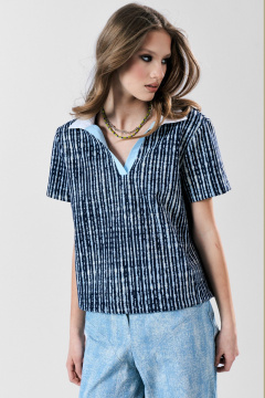 Блуза MilMil 1183 голубой - фото 1