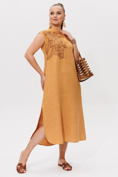 Платье Galean Style 979 охра - фото 2