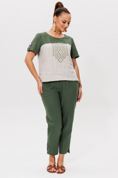 Блуза, брюки Galean Style 977 зеленый - фото 4