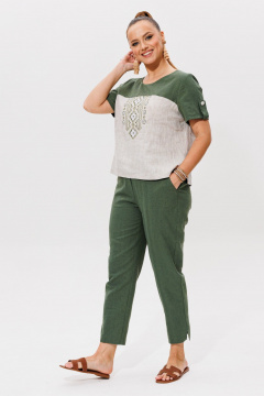 Блуза, брюки Galean Style 977 зеленый - фото 3