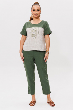 Блуза, брюки Galean Style 977 зеленый - фото 2