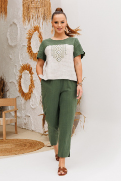 Блуза, брюки Galean Style 977 зеленый - фото 1