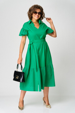 Платье EVA GRANT 7325Л изумруд - фото 4
